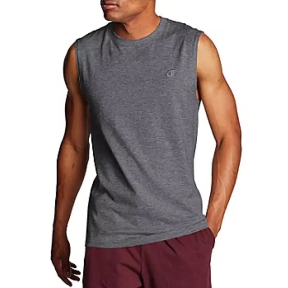 Champion - Men's Heather Gray Classic Muscle Tank Top sz L